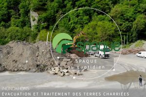 NC communication filme l’évacuation des terres charriées à Chaudfontaine